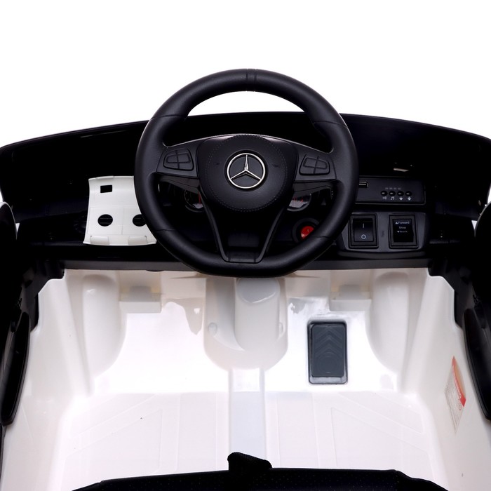 Электромобиль MERCEDES-BENZ GLS, EVA колёса, кожаное сидение, цвет белый - фото 1907389121