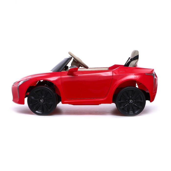 Электромобиль LEXUS LC500, EVA колёса, кожаное сидение, цвет красный - фото 1907389129
