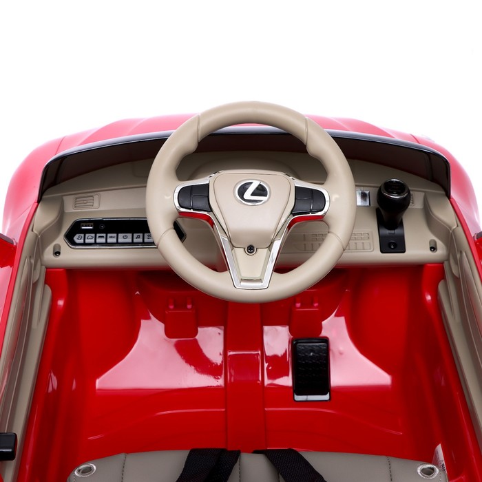Электромобиль LEXUS LC500, EVA колёса, кожаное сидение, цвет красный - фото 1907389133