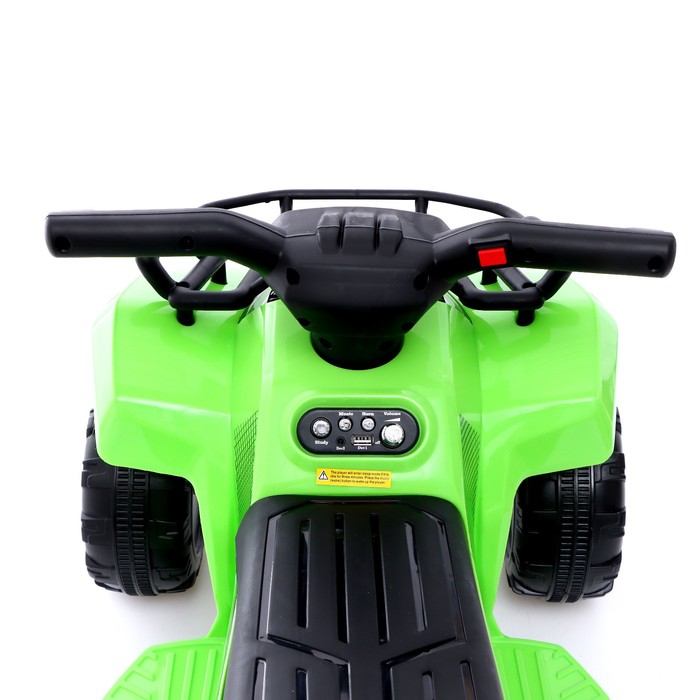 Электромобиль «Квадроцикл», цвет зелёный - фото 1907389154