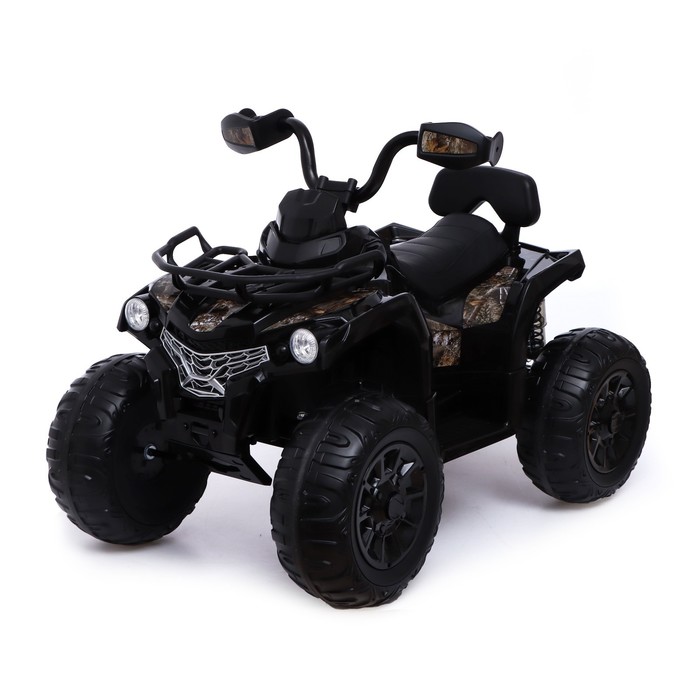 Электромобиль «Квадроцикл», EVA колёса, кожаное сидение, цвет чёрный