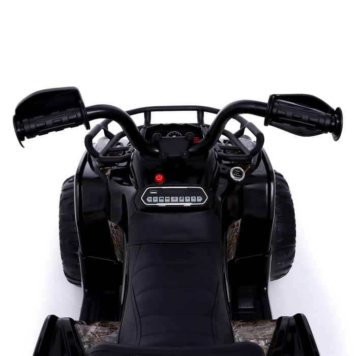 Электромобиль «Квадроцикл», EVA колёса, кожаное сидение, цвет чёрный - фото 1905941461