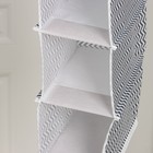 Кофр подвесной «Симетро», 5 отделений, 70×30×15 см, цвет серый - Фото 4