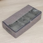 Короб для хранения обуви «Рон», 58×30×15 см, цвет серый - Фото 7