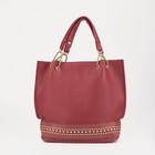 Набор сумок на молнии, цвет бордовый - фото 46301591