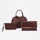 Набор сумок на молнии, цвет коричневый - фото 9609117