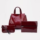Набор сумок на молнии, цвет красный - фото 9609141