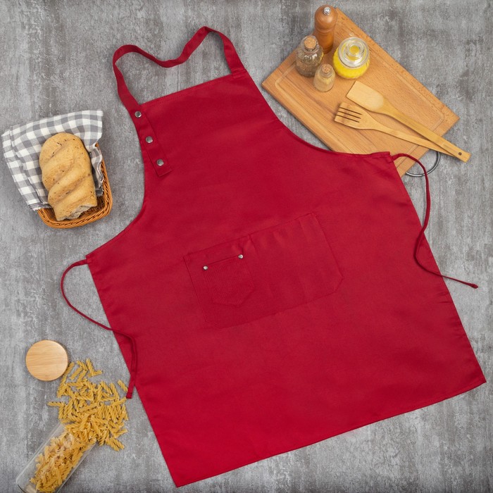 Фартук кухонный «Этель. Стиль», 70×80 см, красный - Фото 1