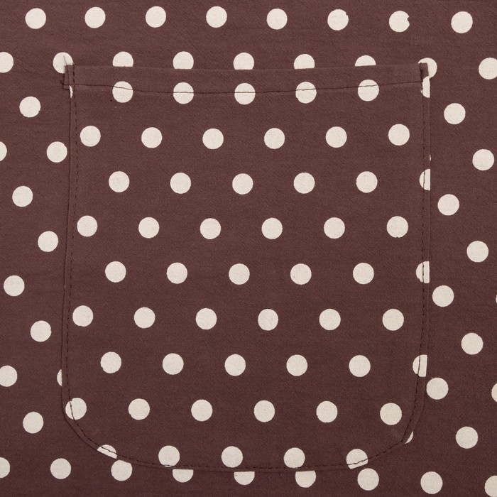 Коричневый горошек. Фартук в горошек фото. Коричневый горошек. Ткань в горошек коричневая. Коричневая бязь в горошек.