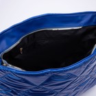 Сумка - мешок женская на молнии, 42×13×29 см, синяя - фото 21507771