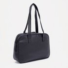 Сумка женская саквояж на молнии, 34×8×23 см, чёрная - фото 39791525