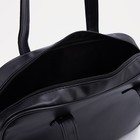 Сумка женская саквояж на молнии, 34×8×23 см, чёрная - фото 39791526