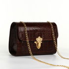 Сумка-мессенджер на клапане, цвет коричневый - фото 24117415