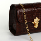 Сумка-мессенджер на клапане, цвет коричневый - фото 24117416