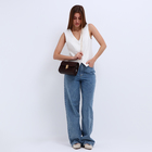 Сумка-мессенджер на клапане, цвет коричневый - фото 24117418