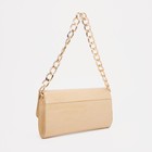 Сумка-мессенджер на клапане, цвет бежевый - фото 24628083