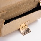 Сумка-мессенджер на клапане, цвет бежевый - фото 24628084