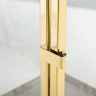 Подсвечник металл "Прямоугольный фонарь" набор 2 шт золото 18х18х42, 14х14х34 см - фото 33161181