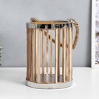 Подсвечник дерево "Цилиндр - рейка" набор 2 шт 15х15х21, 11,5х11,5х16 см - фото 21508005