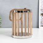 Подсвечник дерево "Цилиндр - рейка" набор 2 шт 15х15х21, 11,5х11,5х16 см - фото 21508006