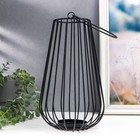 Подсвечник металл, на 1 свечу "Лофт. Вазон" чёрный 32х18х20 см - фото 21508018