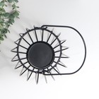 Подсвечник металл, на 1 свечу "Лофт. Вазон" чёрный 32х18х20 см - фото 25495157