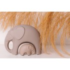 Сувенир керамика "Слон со слонёнком" матовый беж набор 2 шт 18х8х23 см - Фото 4