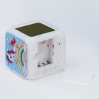 Часы - будильник электронные детские "Единорог" настольные, с подсветкой, 8 х 8 см, ААА - фото 6554995