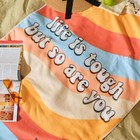 Полотенце пляжное «Этель» Life is tough, 70×140 см, 250 г/м²  (артикул 7696173)  большой выбор товаров оптом и в розницу по низким ценам с доставкой