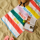 Полотенце пляжное Этель "Girls wanna have sun" 70*140 см,100%п/э,250гр/м2, - фото 41434837