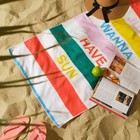 Полотенце пляжное Этель "Girls wanna have sun" 70*140 см,100%п/э,250гр/м2, - фото 41434838