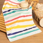 Полотенце пляжное Этель "Rainbow stripes" 70*140 см,100%п/э, 250гр/м2, - фото 9609733