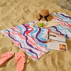 Полотенце пляжное Этель "Волны" 75*140 см, микрофибра, 100% п/э, 230 гр/м2 - Фото 7