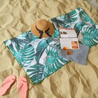 Полотенце пляжное Этель "Листья" 75*140 см, микрофибра, 100% п/э, 230 гр/м2 - фото 24197391