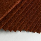 Фетр  жесткий  2мм 20х30 см цв.687 коричневый (комплект 10 шт) - фото 21508167