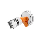 Держатель для душевой лейки ZEIN Z73, на вакуумной присоске, пластик, хром/оранжевый - Фото 7