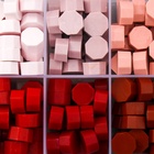 Набор сургуча "От розового до красного" матовый 10 цветов 12,7х6,5х2 см - фото 26855883