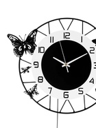 Часы настенные интерьерные «Бабочки», с маятником, плавный ход, 35×51 см - Фото 5