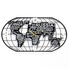 Часы настенные, серия: Интерьер, "Карта мира", плавный ход, 40 х 78 см - фото 318798570