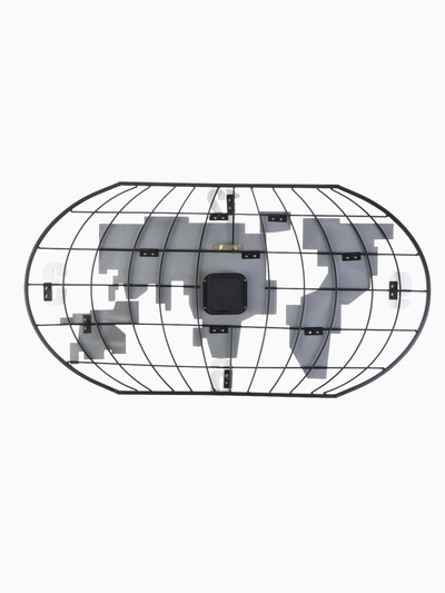 Часы настенные интерьерные «Карта мира», плавный ход, 40×78 см