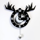 Часы настенные, серия: Маятник, "Оленьи рога", плавный ход, 64х78 см - фото 2979484