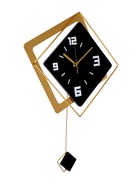 Часы настенные интерьерные «Геометрия», с маятником, плавный ход, 40×53 см - Фото 2