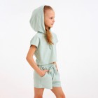 Комплект для девочки (топ, шорты) MINAKU: Casual Collection цвет оливковый, рост 110 - Фото 5