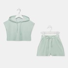 Комплект для девочки (топ, шорты) MINAKU: Casual Collection цвет оливковый, рост 110 - Фото 8
