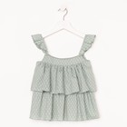 Топ для девочки MINAKU: Cotton Collection цвет оливковый, рост 128 - Фото 4