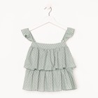 Топ для девочки MINAKU: Cotton Collection цвет оливковый, рост 128 - Фото 7