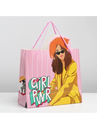 Пакет подарочный, упаковка, «Girl PWR», 25 х 26 х 10 см