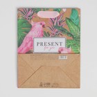 Пакет подарочный крафтовый вертикальный, упаковка, «Present for you», MS 18×23×8 см 7303779