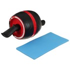 Ролик для пресса ONLYTOP, 40×19×19 см, с ковриком, красный - Фото 1