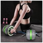 Ролик для пресса ONLYTOP, 40×19×19 см, с ковриком, красный - Фото 4